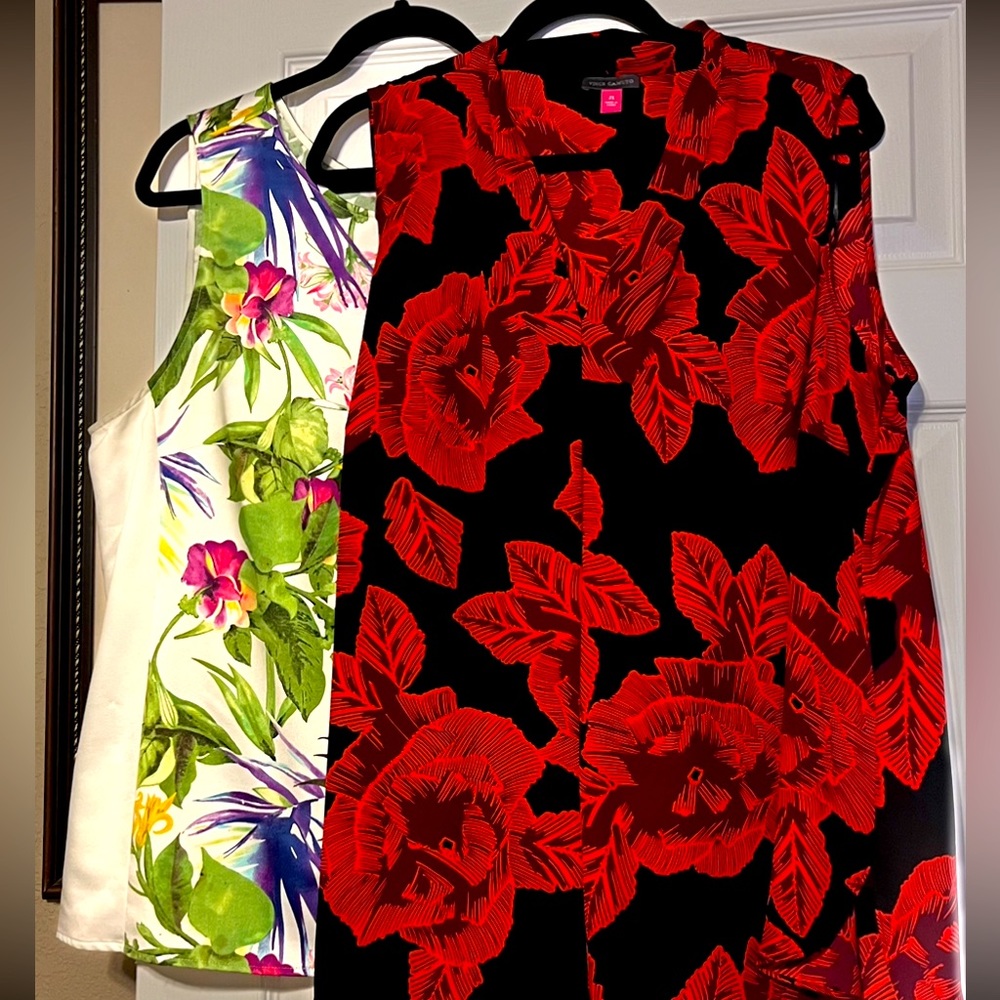 NWOT Pair of 2X colorful sleeveless tops